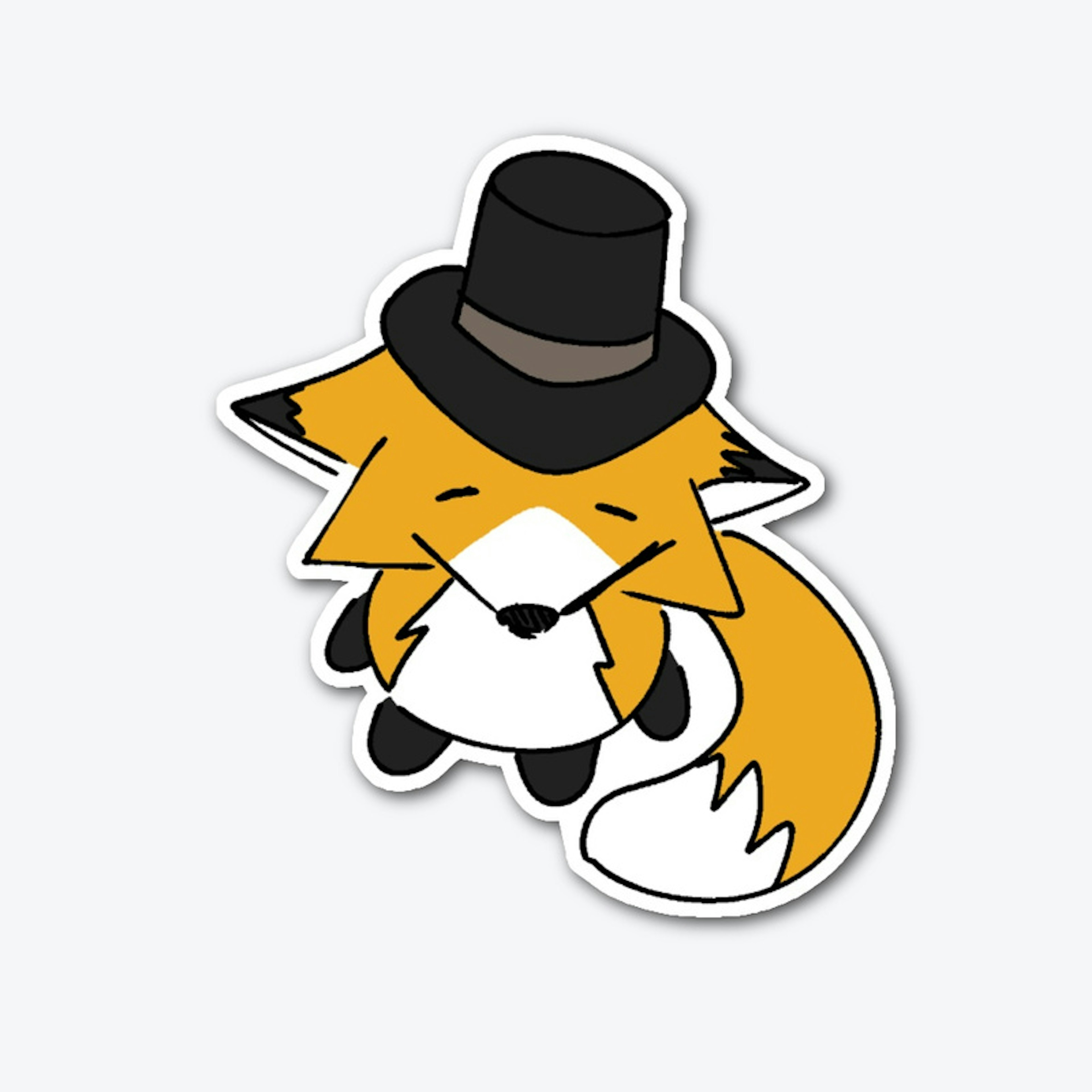Fox with a top hat
